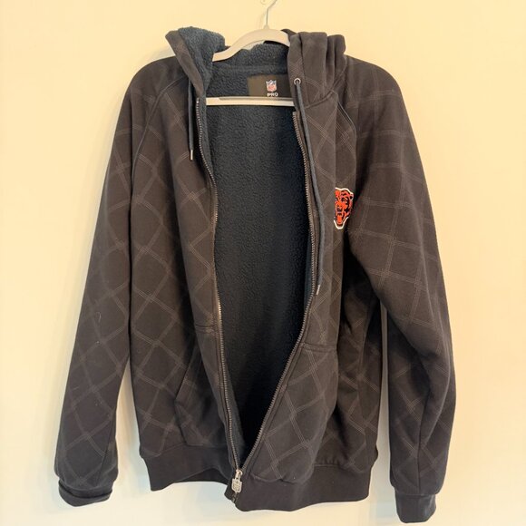 🐻 Chicago Bears NFL Pro Line Full-Zip Sherpa Hoodie  – Size L - Picture 3 of 5